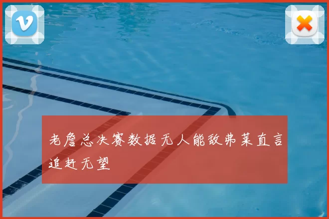老詹总决赛数据无人能敌弗莱直言追赶无望
